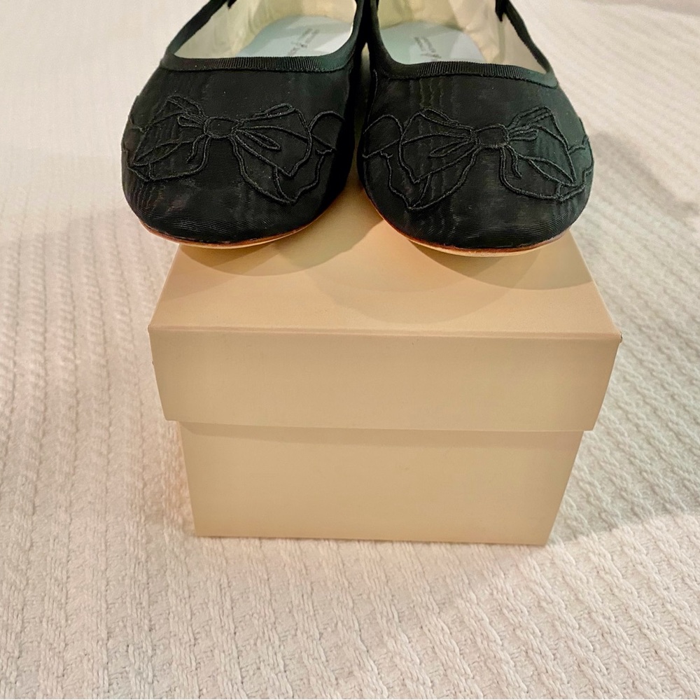 LOEFFLER RANDALL x SALTER HOUSE Black Moire Bow Flats sz 10.5 - Picture 6 of 12